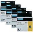 thumbnail image 1 of 4-Pack Compatible Industrial Label Tapes Replacement for DYMO 18483 Permanent Polyester Label Tapes for DYMO Rhino 4200, 5200, 5000, 6000, 6500 Industrial Label Maker, Black on White, 1/2" x 18', 1 of 3