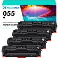 thumbnail image 1 of 4-Pack Compatible Toner Cartridge with Chip for Canon 055 i-SENSYS MF745CDW MF741CDW MF743CDW LBP663CDW LBP664CX Printer (Black), 1 of 7