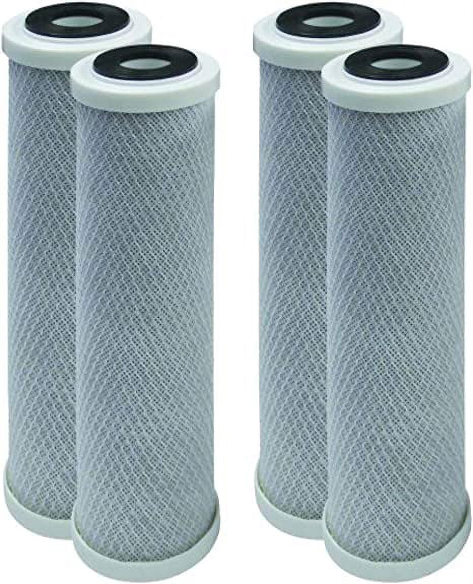 4-Pack Compatible for Watts MAXETW-975 10-Inch 5-Micron for Multi-Cartridge Whole House Water Filter with Solid Block Activated Carbon