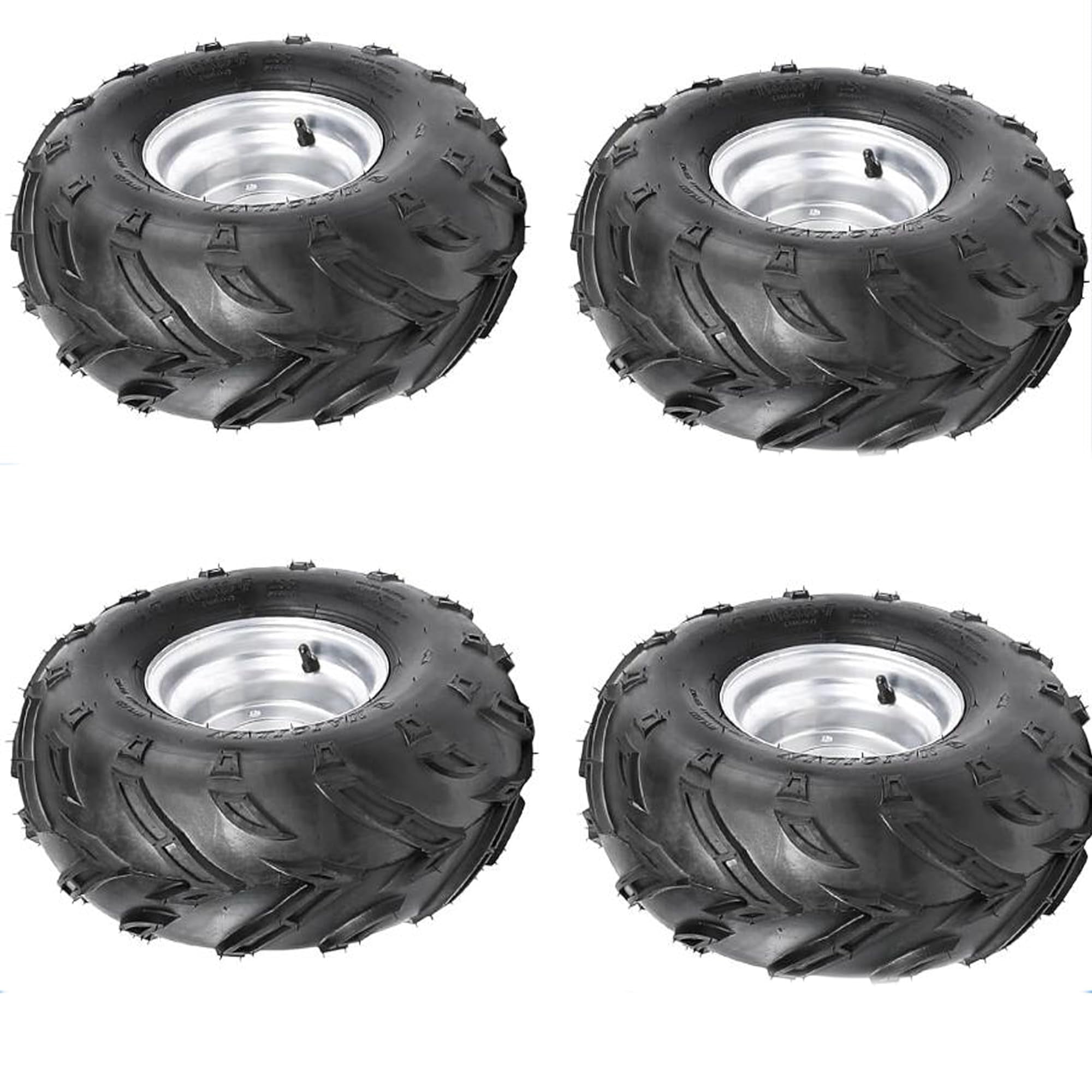 4 Pack Complete 7 inch Front Rear Go Kart Tires Wheels 16x8-7 ATV ...