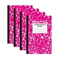 thumbnail image 1 of 4 Pack Composition Notebook, Wide Ruled Composition Book, Marble Composition Notebooks, 30 Sheets (60 Pages), 8.3" x 5.5", Classroom Must Haves, Hot Pink, 1 of 8