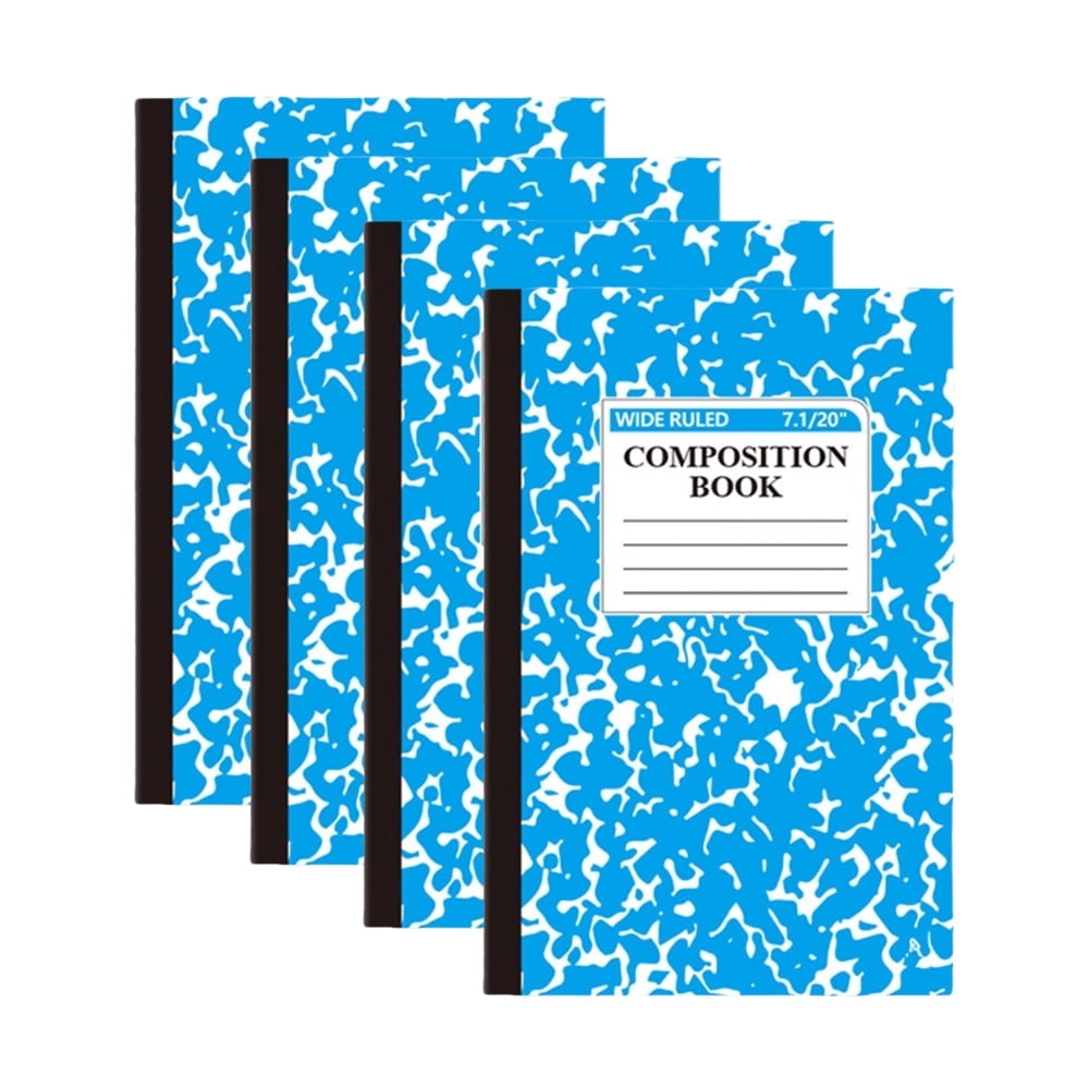 4 Pack Composition Notebook, Wide Ruled Composition Book, Marble ...