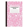 thumbnail image 1 of 4 Pack Composition Notebook, Wide Ruled Composition Book, Marble Composition Notebooks for Note Taking, 30 Sheets (60 Pages), Office Supplies, Classroom Must Haves, 8.3" x 5.5", Pink, 1 of 9