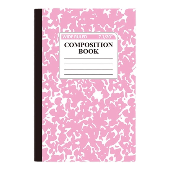 4 Pack Composition Notebook, Wide Ruled Composition Book, Marble Composition Notebooks for Note Taking, 30 Sheets (60 Pages), Office Supplies, Classroom Must Haves, 8.3" x 5.5", Pink