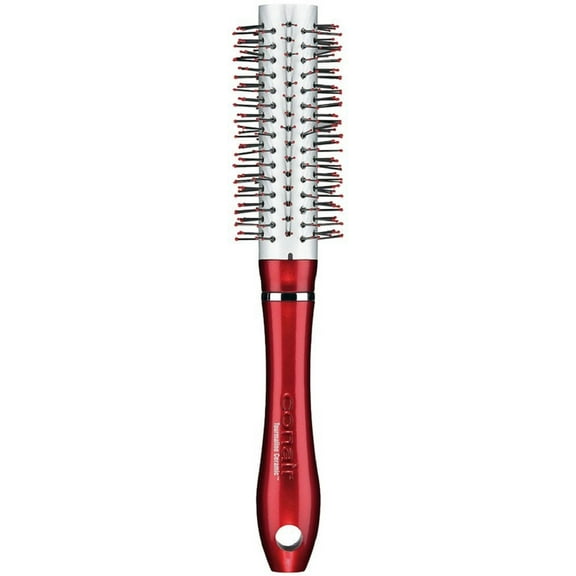4 Pack - Conair Brush Tourmaline Ceramic Nylon Round Brush, Red, Medium, 1 ea