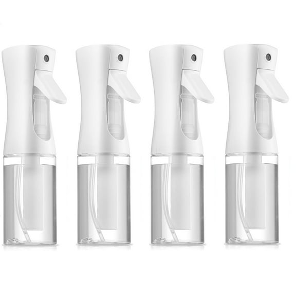 4 Pack Continuous Spray Bottle For Hair - 6.7 Oz Ultra Fine Mist Sprayer | Water Spray Bottle For Hair Mister Spray Bottle | Hair Spray Bottles For Hairstyling, Cleaning, Salons (4pk 6.7oz)