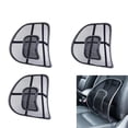 thumbnail image 1 of 4 Pack Cool Vent Cushion Massage Pad/Beads, Mesh Back Lumbar Support for Car, Office, Home, Chair Seat, 1 of 8
