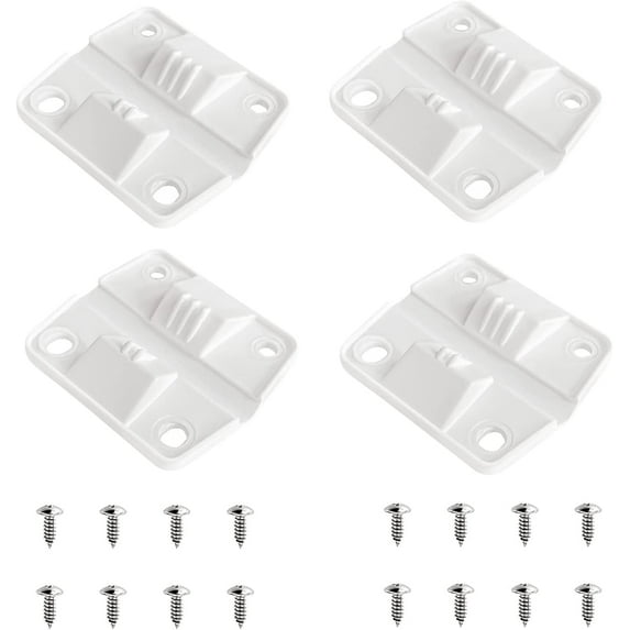 4 Pack Cooler Replacement for Plastic Hinges & Screws Set,Compatible with Coleman Coolers and Rubbermaid Cooler Hinges