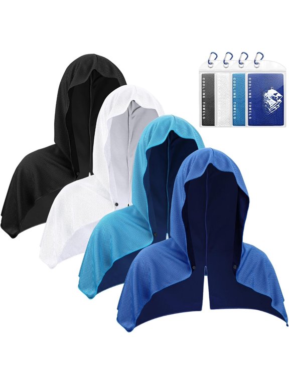 4 Pack Cooling Hoodie Towels for and , UV Sun Protection Ice Cooling Towels for Hot Weather, Cool Hoodie for , Gym, Hiking, Working