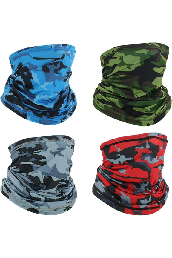 4 Pack Cooling Neck Gaiter Summer Face Cover Scarf Sun UV Protection Balaclava for Men Women Fishing Sports Outdoors