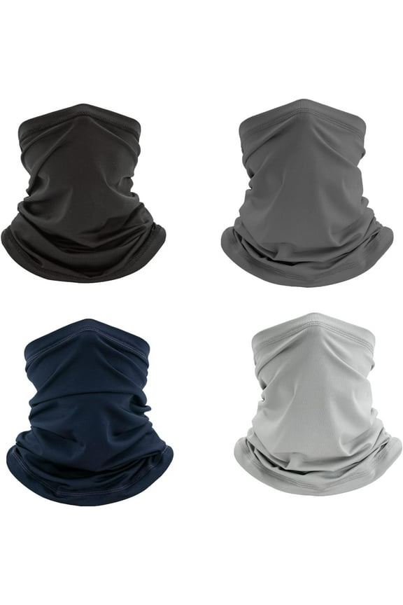 4 Pack Cooling Neck Gaiter Summer Face Cover Scarf Sun UV Protection Balaclava for Men Women Fishing Sports Outdoors