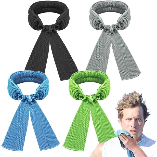 4 Pack Cooling Neck Wraps, Cooling Towels for Neck and Face, Microfiber