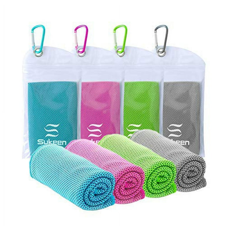[4 Pack] Cooling Towel (40x12),Ice Towel,Soft Breathable Chilly  Towel,Microfiber Towel for  Yoga,Sport,Running,Gym,Workout,Camping,Fitness,Workout 