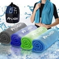 thumbnail image 1 of 4 Pack Cooling Towels, Ice Towel for Neck and Face, Soft Breathable Chilly Microfiber Keep Cool Towels for Yoga, Gym, Fitness, Camping, Running, Workout & More Activities, 40"x 12", 1 of 12