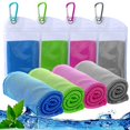 thumbnail image 1 of 4 Pack Cooling Towels, 40”x 12” Microfiber Snap Cooling Towel Soft Breathable Chilly Towel, 1 of 7
