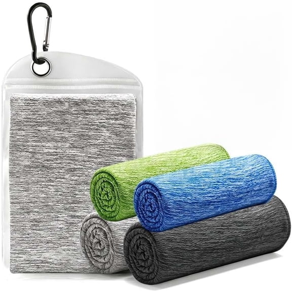 4 Pack Cooling Towels, Cooling Neck Wraps, Ice Towel, Soft Breathable Cool Towel
