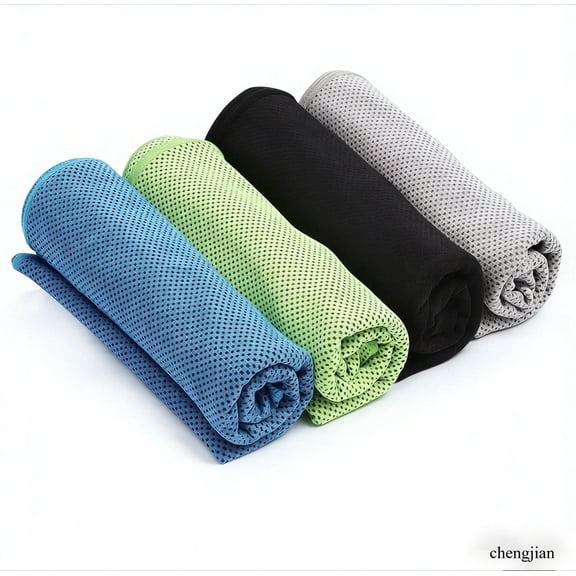 4-Pack Cooling Towels, Soft Microfiber Cool Towel for Neck, Breathable Chilly Towel for Yoga, Golf, Gym, Running & More Activities