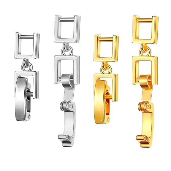 4-Pack Copper Clasp Extenders for Necklace Adjustable Secure Chain Connectors Jewelry Making