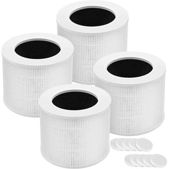 4-Pack Core Mini Filter Compatible with Core Mini Air Purifie-r, 3-in-1 H13 HEPA High-Efficiency Activated Carbon Pre-filter for Core Mini Replacement Filter