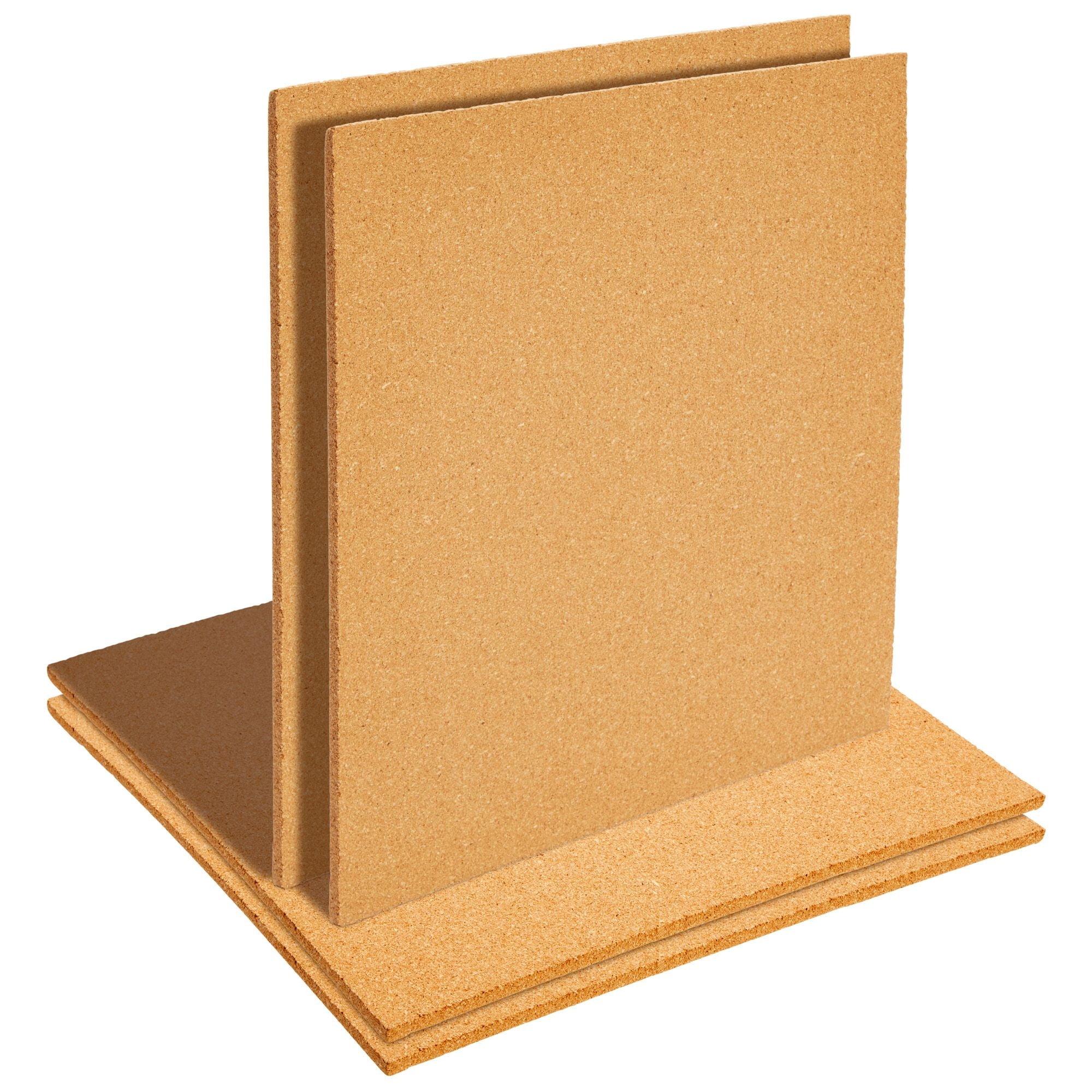 Juvale Cork Tile Boards -Frameless - Mini Wall Bulletin Boards - Natural - 4 Pack - 12 x 12 Inches