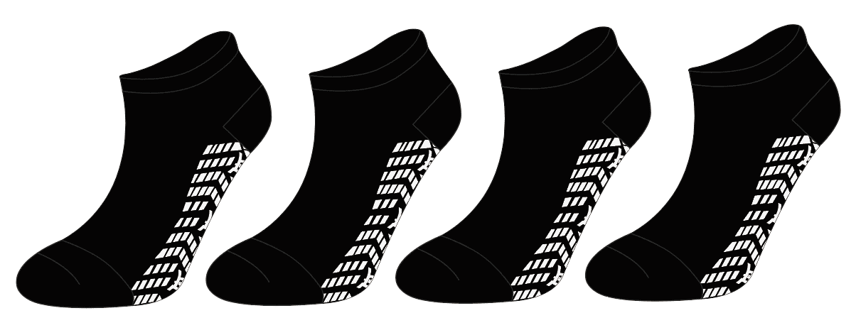 4-Pack Cotton Dot Grip Socks - Non-Slip Breathable Short Socks ...