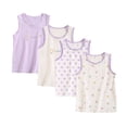 thumbnail image 1 of 4-Pack Cotton Girls' Strap Tops 3-12 Years Tagless Sleeveless Camisole Undershirts Soft Breathable Multiple Colors, 1 of 5