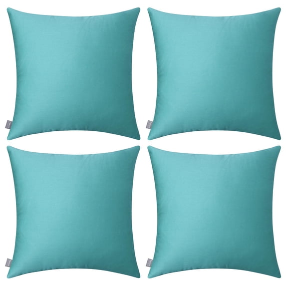 4-Pack Cotton Lumbar Pillow Covers 12x20 Inch Rectangle Cushion Cases ...