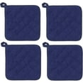 thumbnail image 1 of 4 Pack Cotton Pot Holders Cotton Made Machine Washable Heat Resistant Everyday Kitchen Basic Terry Pot Holder, Hot Pads, Trivet for Cooking and Baking, 1 of 6