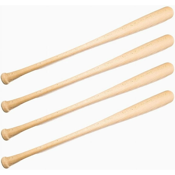 4 Pack Craft Quality Wooden Blem Baseball Bat