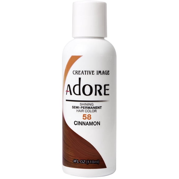 4 Pack - Creative Images Systems Adore Semi-Permanent Haircolor, [058] Cinnamon 4 oz