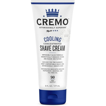4 Pack - Cremo Cooling Shave Cream with Peppermint, Menthol & Tea Tree Oil 6 oz