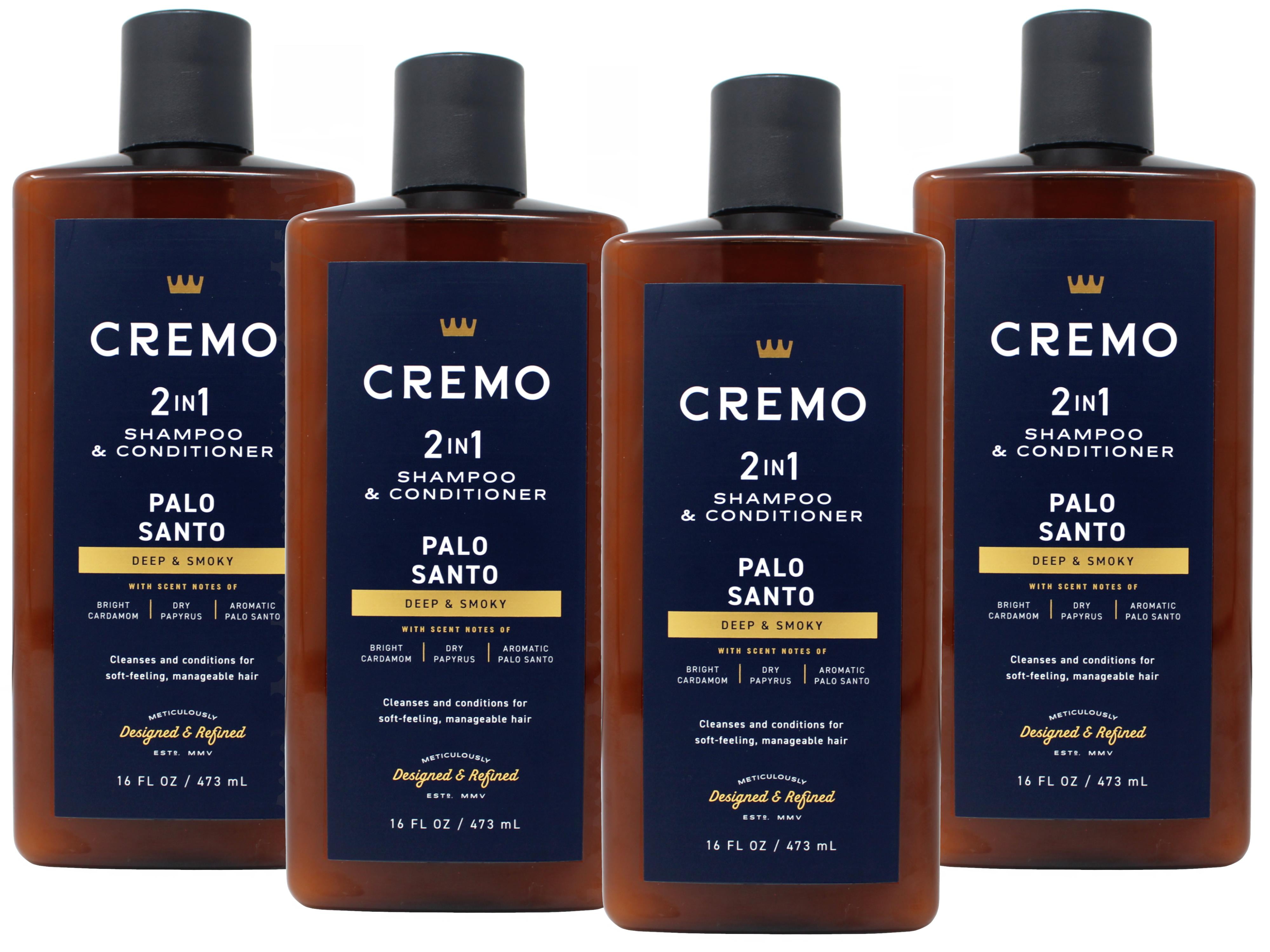 4 Pack - Cremo Palo Santo Barber Grade 2-n-1 Shampoo & Conditioner, 16