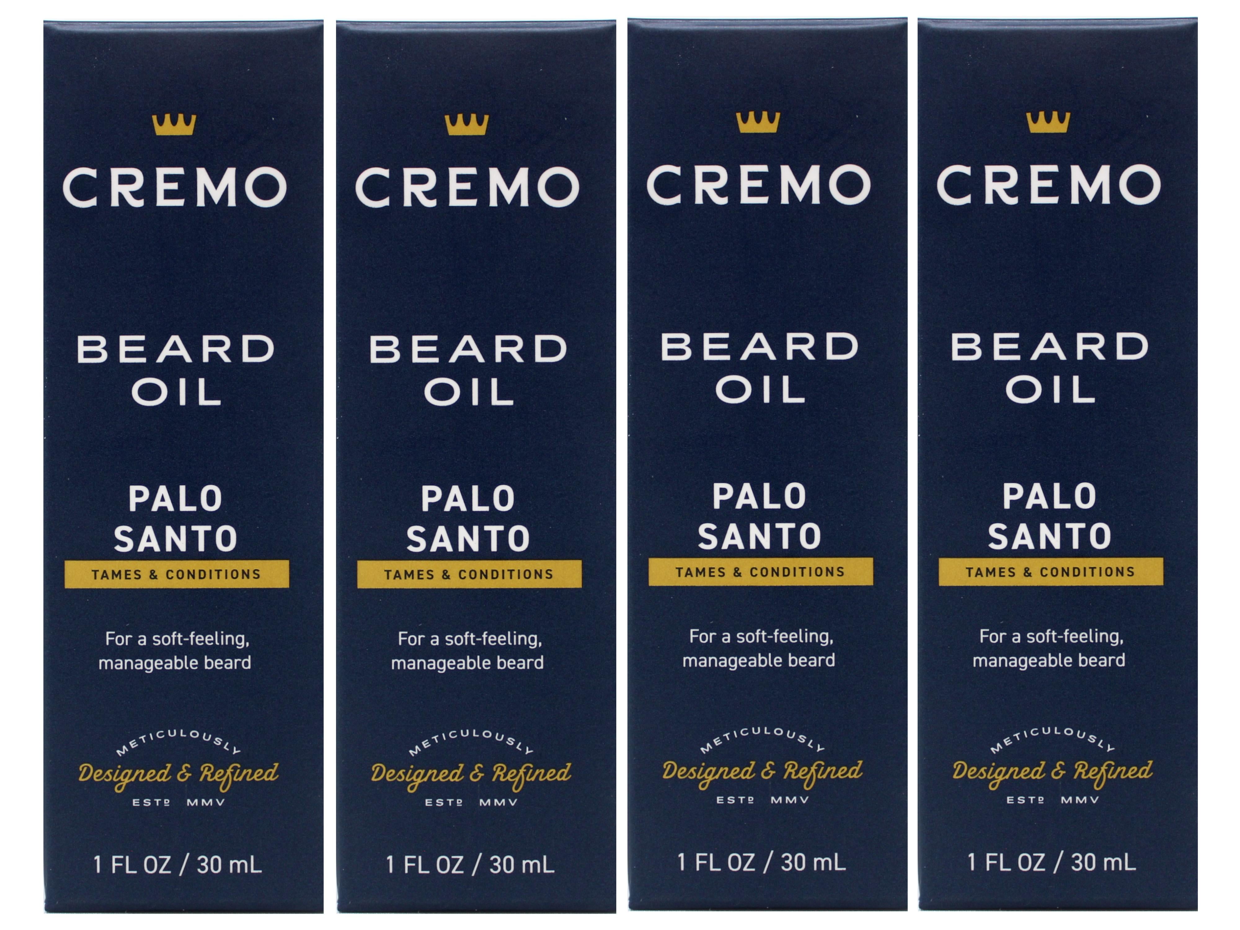 4 Pack - Cremo Reserve Collection, Revitalizing Beard Oil, Palo Santo, 1 fl oz (30 ml)