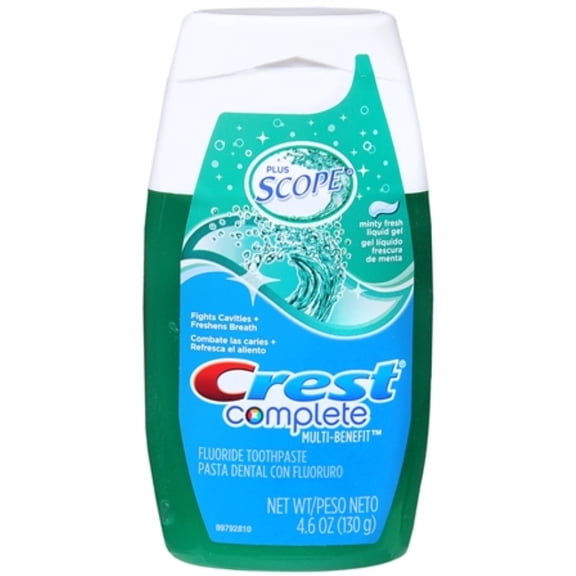 4 Pack - Crest Plus Scope Toothpaste Liquid Gel Minty Fresh 4.60 oz