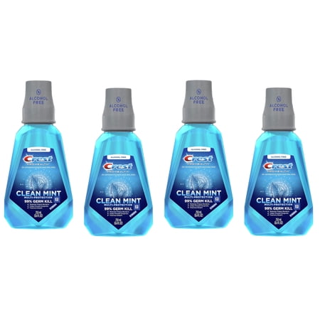 4 Pack - Crest Pro-Health Oral Rinse Refreshing Clean Mint 250 mL Each