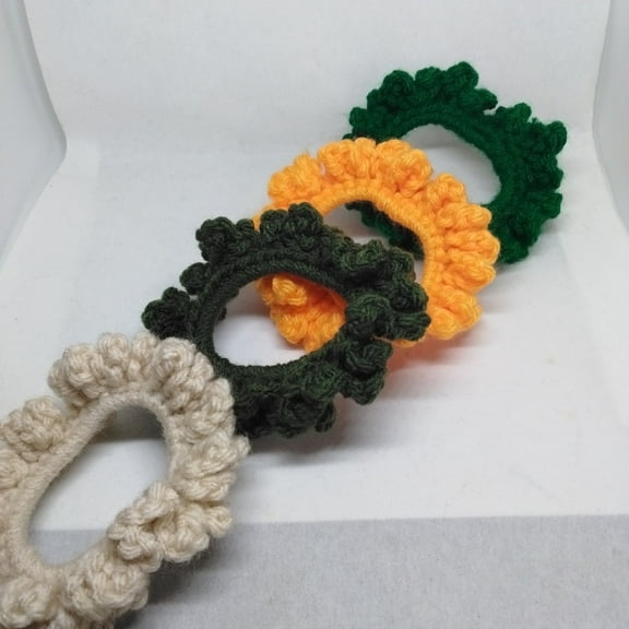 Nylo & Co. Crochet Color Block Scrunchies in Combo #35 - Set of 4