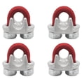 thumbnail image 1 of 4 Pack Crosby 5/16" Forged Wire Rope Clip – G-450, 1010079, U-Bolt Clamp with Saddle & Nuts – Galvanized Red Clip for Cable, Loop, Sling Termination Use, 1 of 14