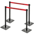 4 Pack Crowd Control Stanchions with 10FT Retractable Belt, 41