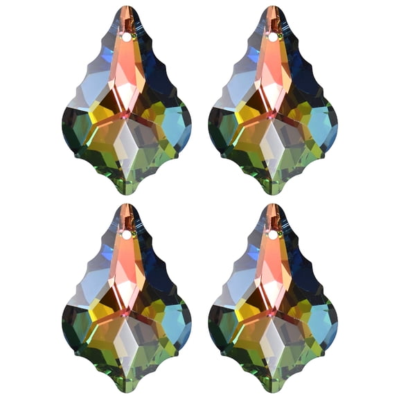 4-Pack Crystal Maple Leaf Prisms, 38mm/1.5 Inch Hanging Crystals Chandelier Prisms for Home/Windows/Garden/DIY[Multicolor]