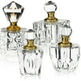 thumbnail image 1 of 4 Pack Crystal Perfume Bottle Set in 4 Unique Designs, Empty Refillable Bottles for Fragrances, Bathroom Decor, 1 of 10
