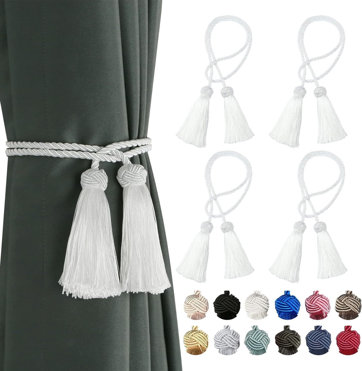 White Curtain Tie Backsnull