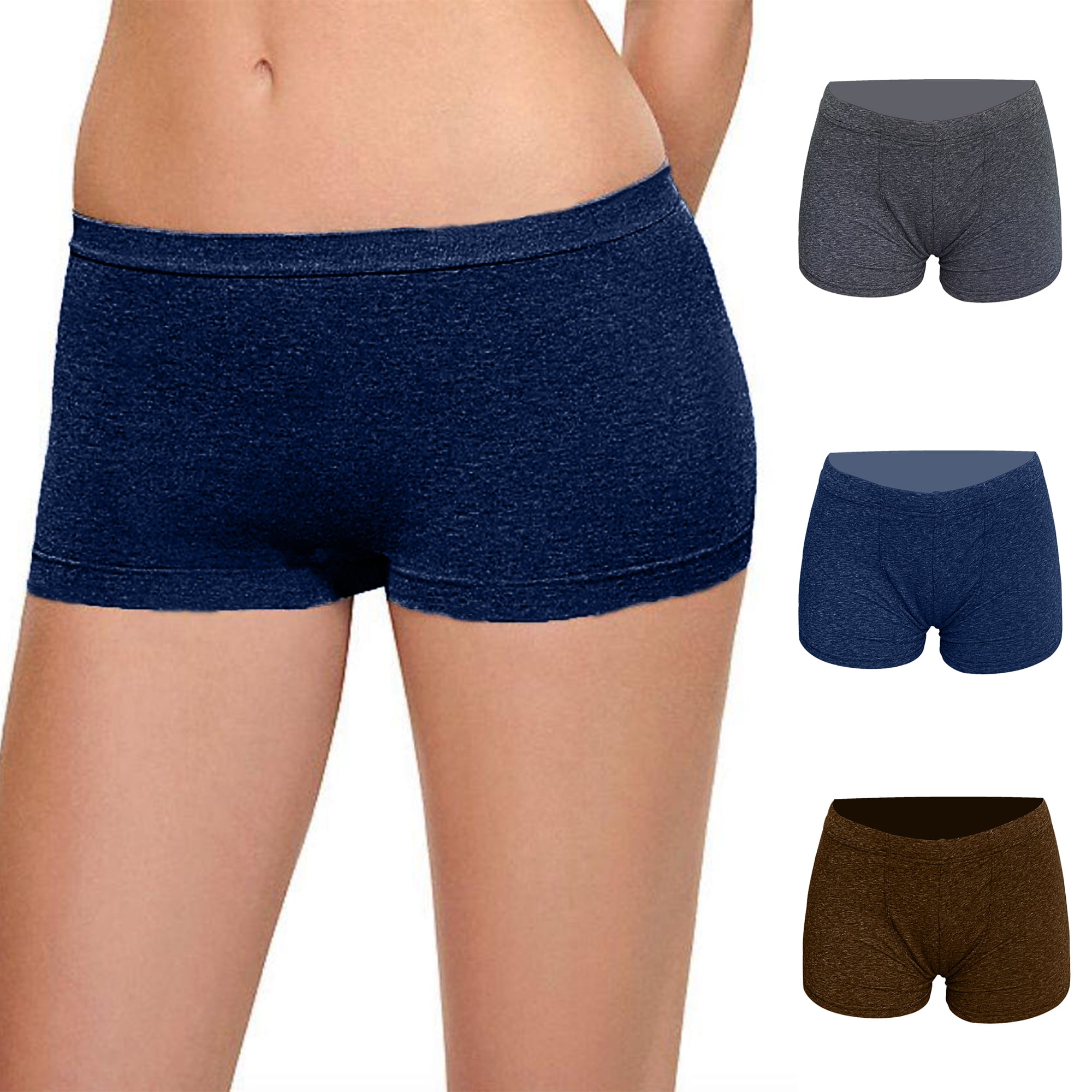 4 Pack Cute Boyshorts Underwear for women Stretchy Fashionable Ladies