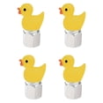 thumbnail image 1 of 4 Pack Cute Duck Glow in The Dark Tire Valve Caps Auto Tire Valve Stem Caps Decorative Tire Valve Caps for Cars Motorcycles and Bicycles (Silver yellow), 1 of 11