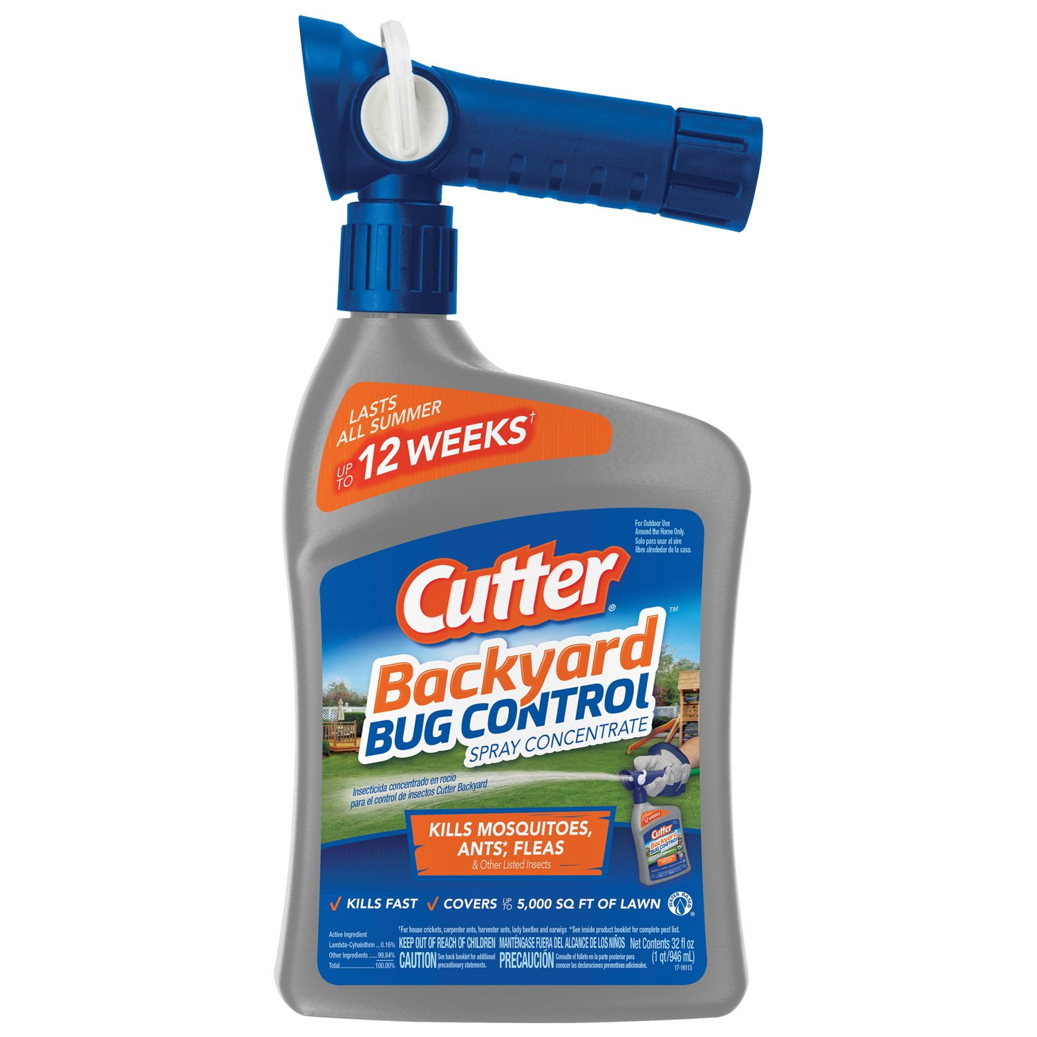 4 Pack Cutter Backyard Bug Control Spray Concentrate, 32 oz