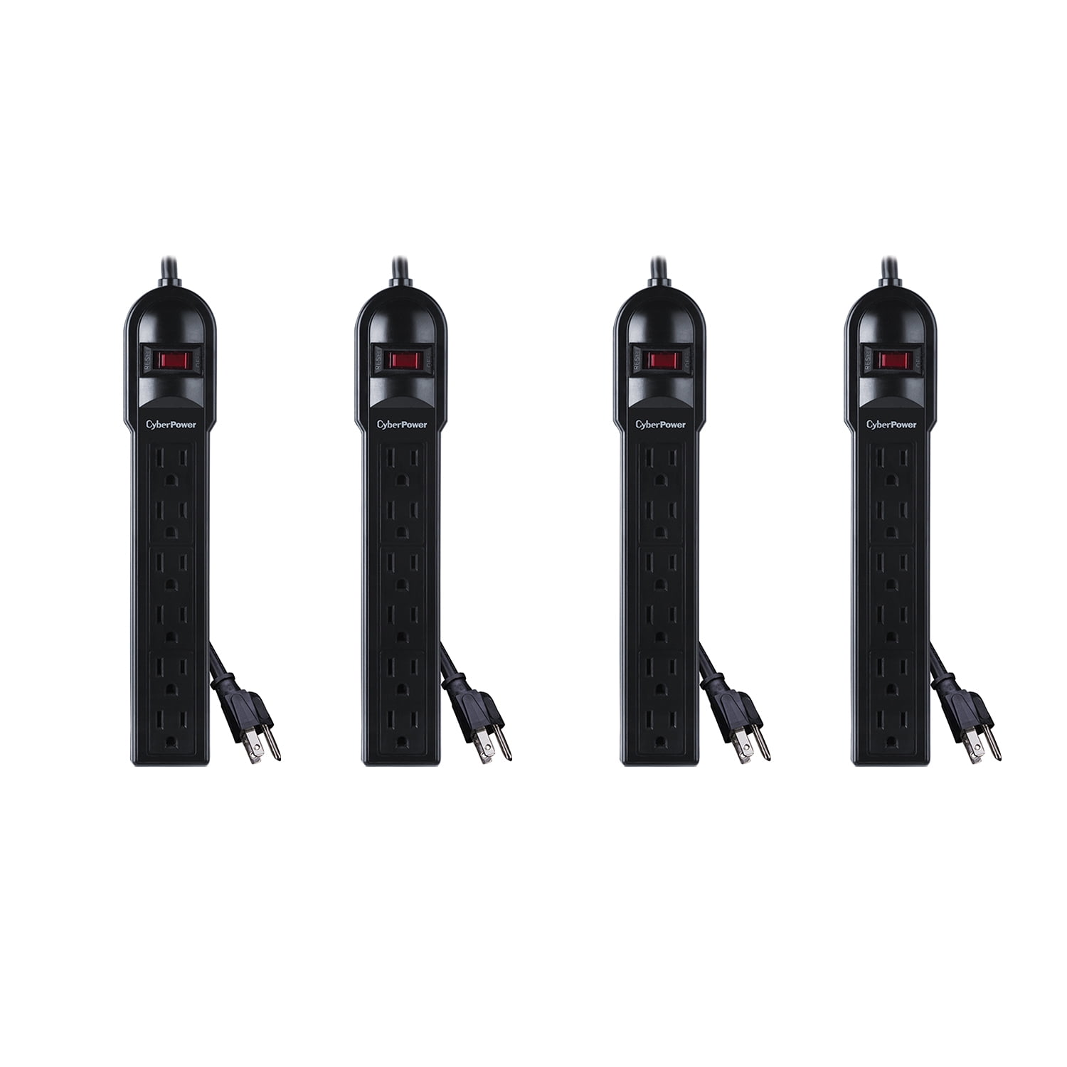4 Pack Cyberpower CSB604 6-Outlet Essential Surge Protector