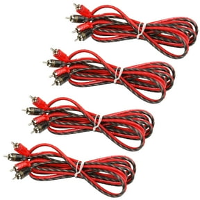 4 Pack DS18 6 ft 2 Channel Shielded Twisted Interconnect RCA Audio Video Cable Amp RCA6FT