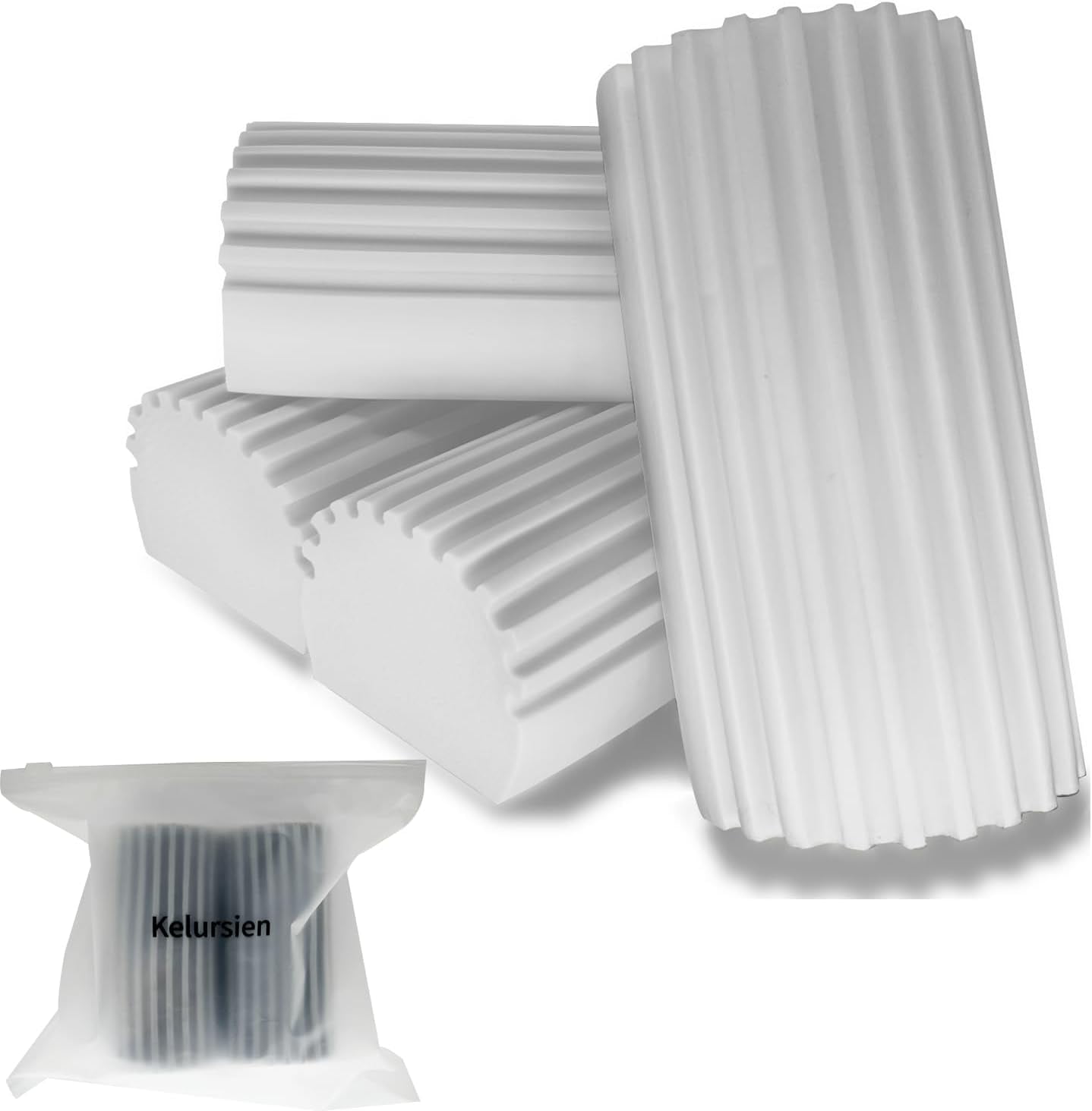 4Pack Damp Clean Duster Sponge Brush Reusable Dust Cleaning Tool for