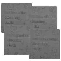 4 Pack Damp Clean Duster Towel Reusable Streakless Cleaning Cloths Soft Sponge Cleaning Cloths Thick Damp Dusting Cloth Water Absorbent Damp Cleaning Duster for Window Tiles Blinds 23×23×0.4cm