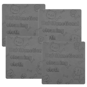 4 Pack Damp Clean Duster Towel Reusable Streakless Cleaning Cloths Soft Sponge Cleaning Cloths Thick Damp Dusting Cloth Water Absorbent Damp Cleaning Duster for Window Tiles Blinds 23×23×0.4cm
