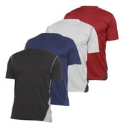 4 Pack: Daresay Mens Dri Fit Shirts Moisture Wicking Tshirt For Men Gym Shirts For Men (up to Size 3X)